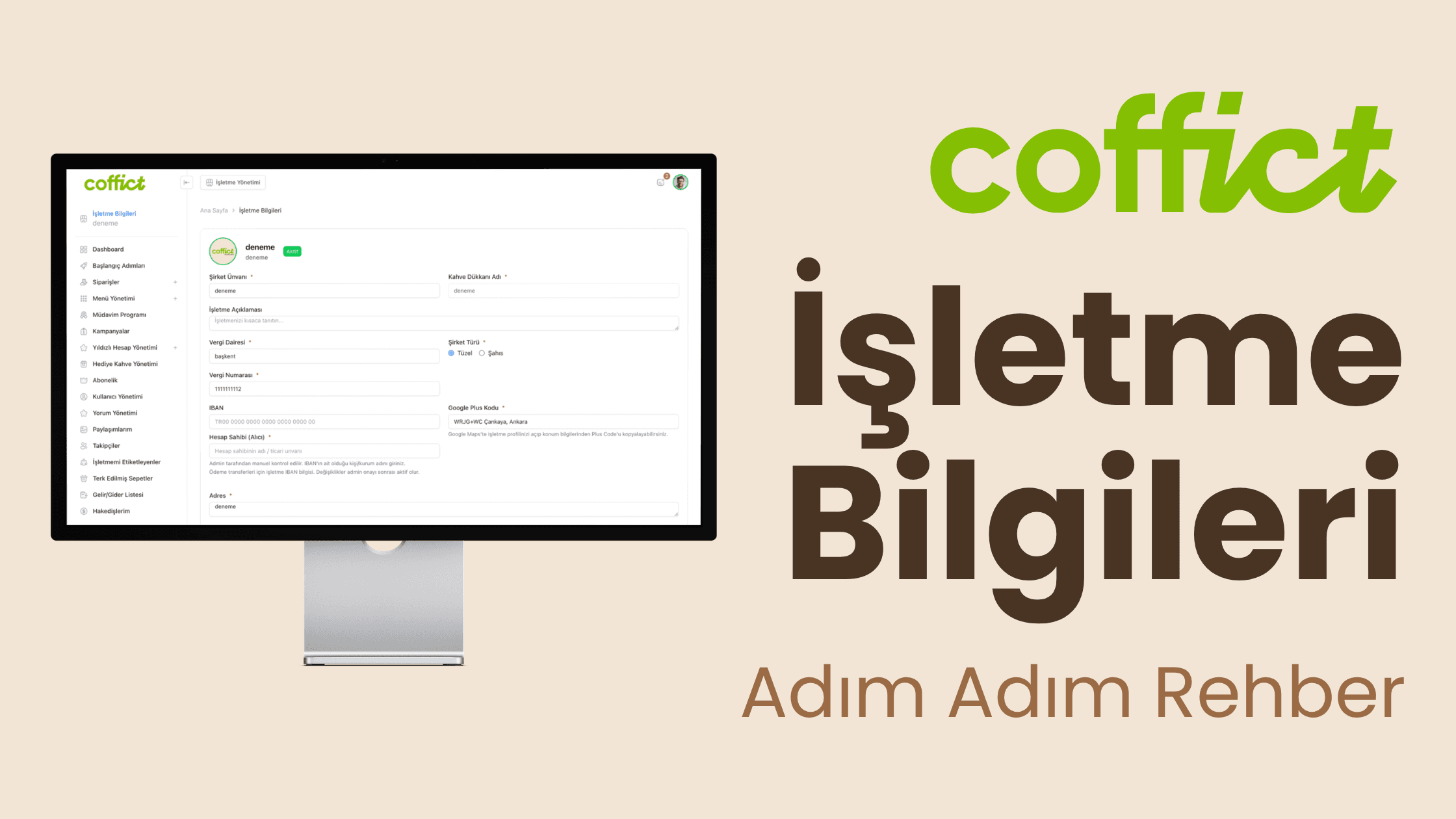 Coffict İşletme Bilgileri Nasıl Düzenlenir? | Onay Sonrası İlk Adımlar